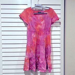 Tye dye pink/orange dress